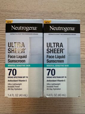 Neutrogena Ultra Sheer Face Liquid Sunscreen SPF 70 (2 pack)